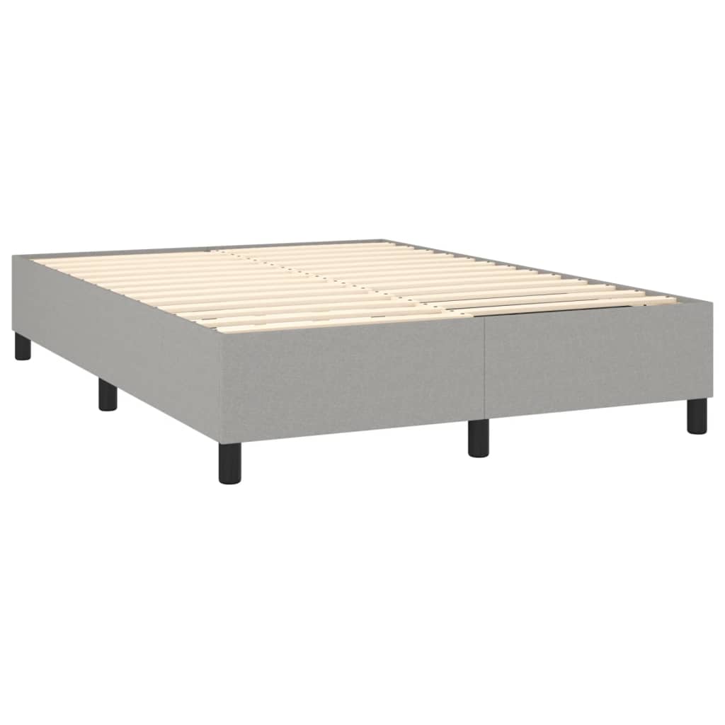 Bed Frame without Mattress Light Gray Queen Fabric (US Only)