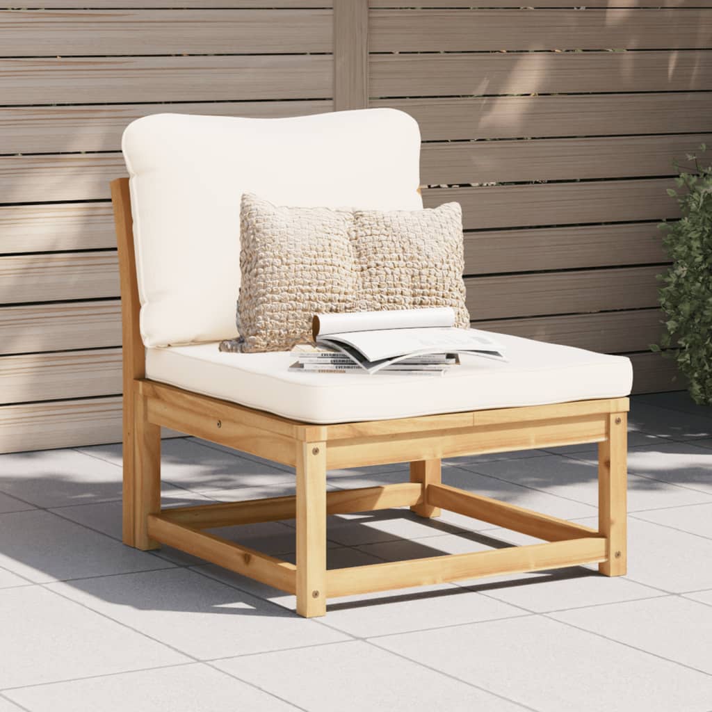 Patio Sofa with Cushions Solid Wood Acacia