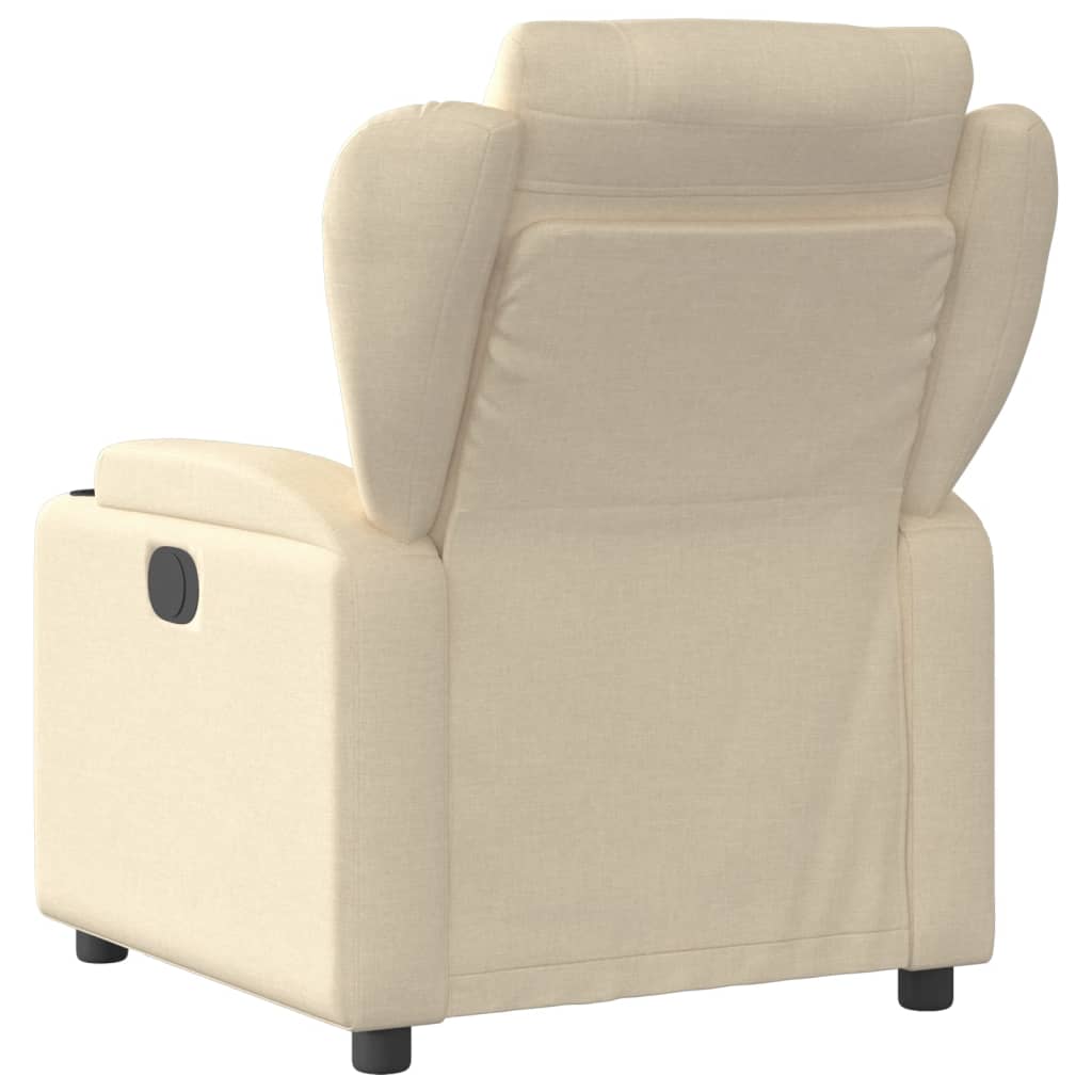 Electric Massage Recliner Chair Cream Fabric