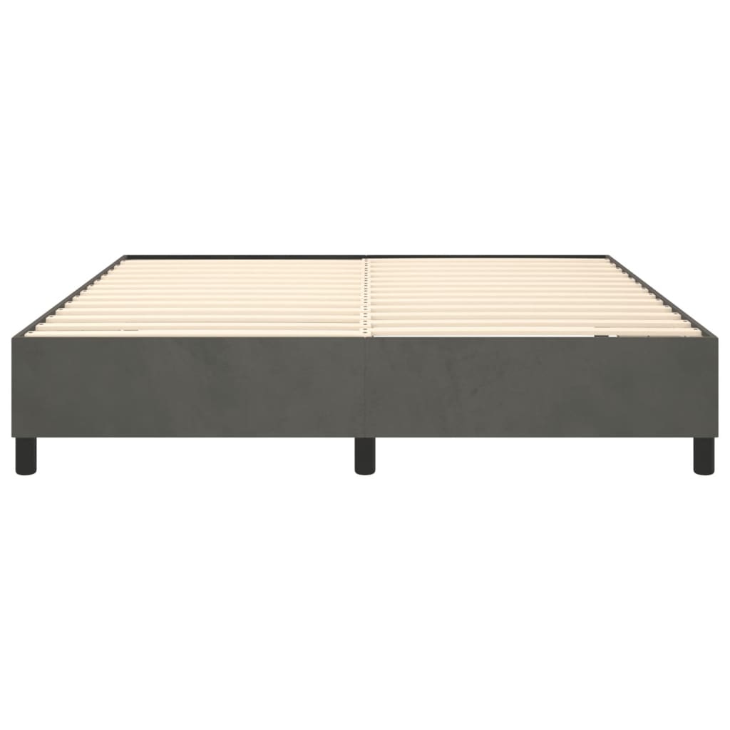 Bed Frame without Mattress Dark Gray California King Velvet (US Only)