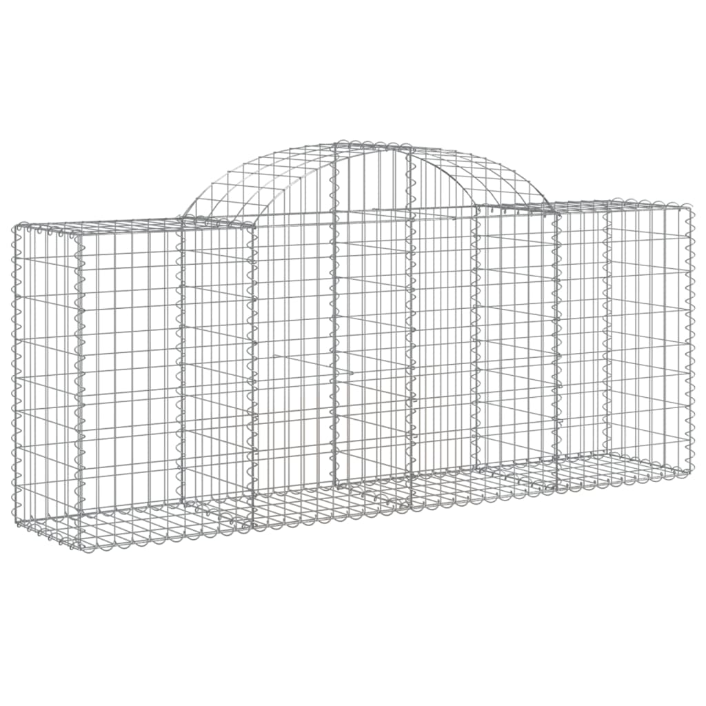 Arched Gabion Baskets 40 pcs 78.7"x19.7"x31.5"/39.4" Galvanized Iron