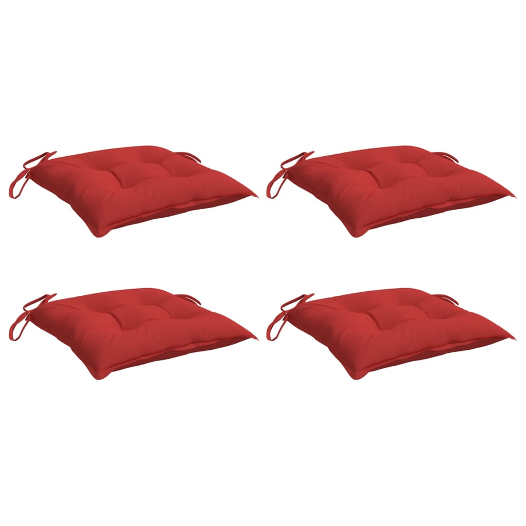 Chair Cushions 4 pcs Red 15.7"x15.7"x2.8" Oxford Fabric