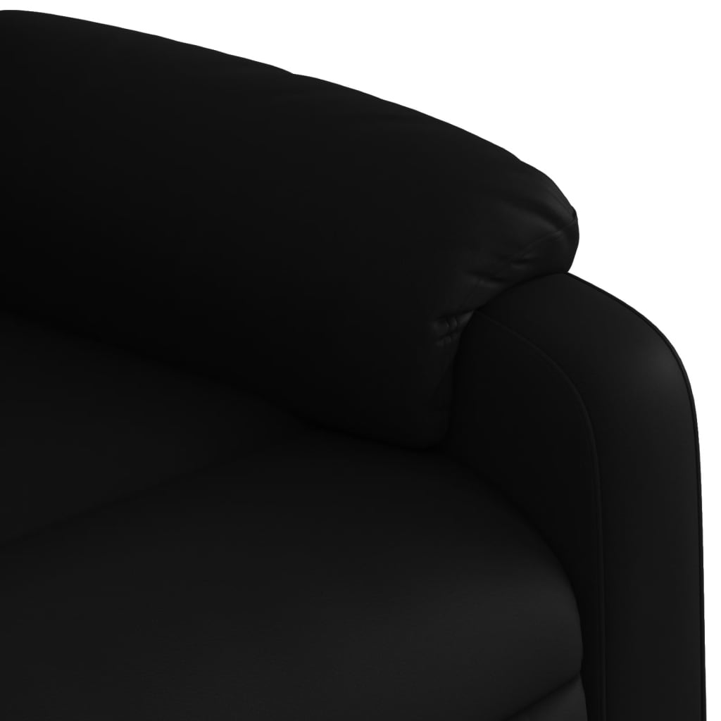 Electric Massage Recliner Chair Black Faux Leather