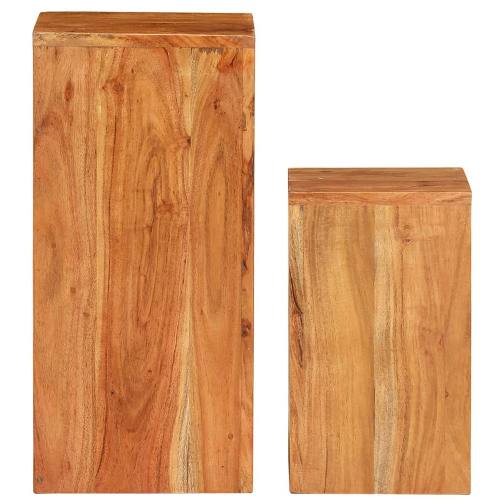 Plant Stands 2 pcs Solid Wood Acacia