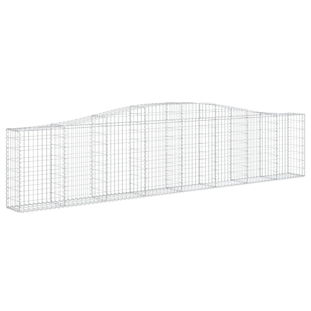 Arched Gabion Baskets 20 pcs 157.5"x11.8"x31.5"/39.4" Galvanized Iron