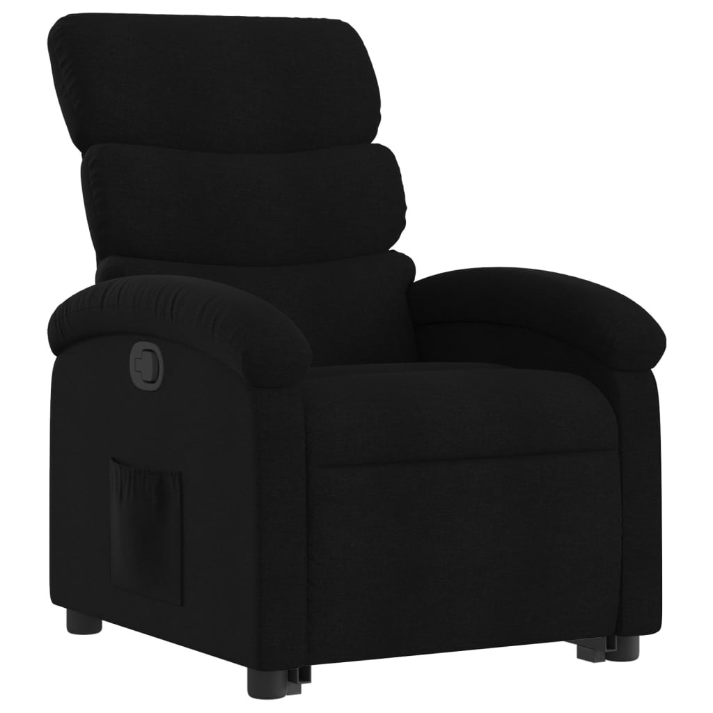 Stand up Recliner Chair Black Fabric