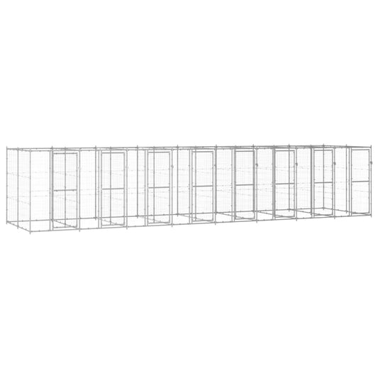 Outdoor Dog Kennel Galvanized Steel 208.4 ft��