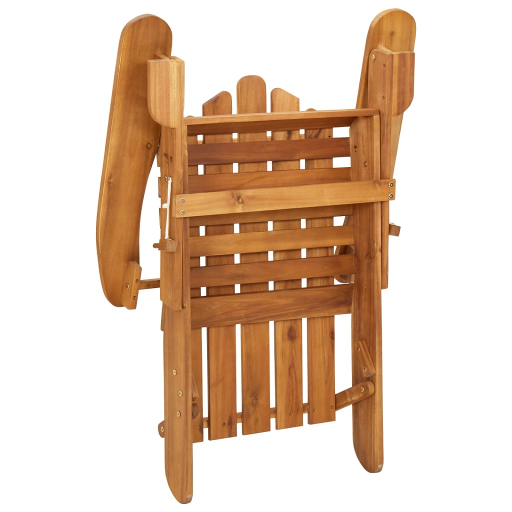 Patio Adirondack Chairs with Footrests 2 pcs Solid Wood Acacia