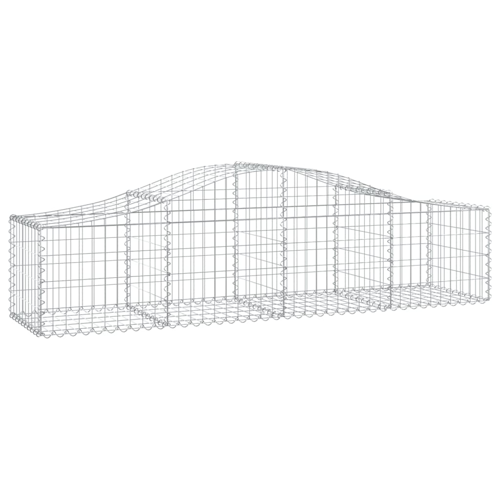 Arched Gabion Baskets 50 pcs 78.7"x19.7"x15.7"/23.6" Galvanized Iron