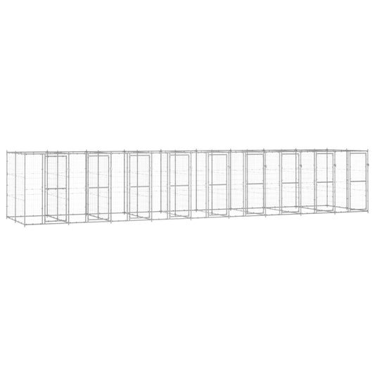 Outdoor Dog Kennel Galvanized Steel 234.4 ft��