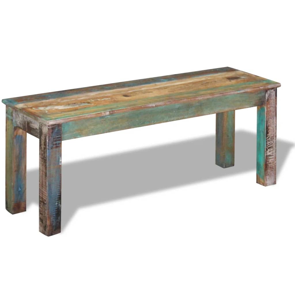 Bench Solid Reclaimed Wood 43.3"x13.8"x17.7"