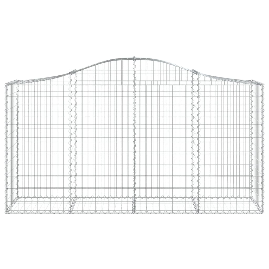 Arched Gabion Baskets 30 pcs 78.7"x19.7"x39.4"/47.2" Galvanized Iron