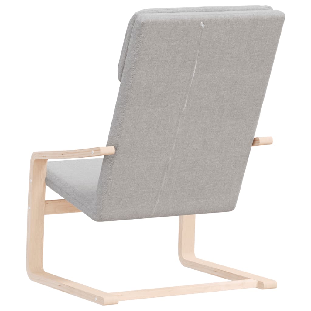 Relaxing Chair Light Gray Fabric