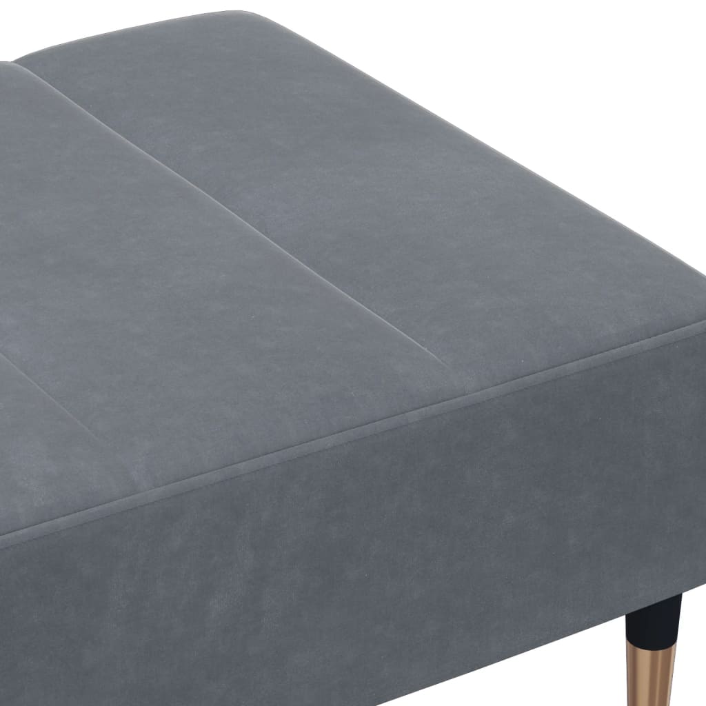 Footstool Dark Gray 30.3"x21.7"x12.2" Velvet