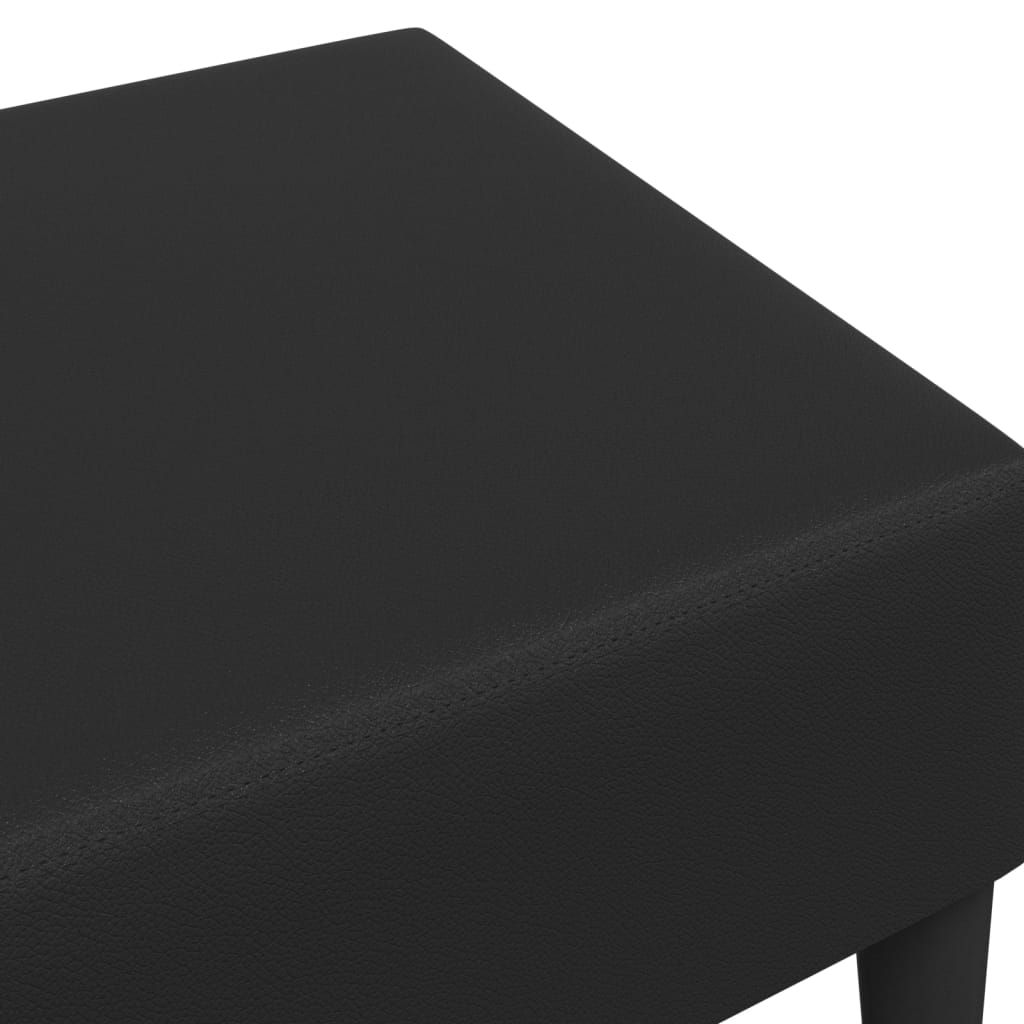 Footstool Black 30.3"x21.7"x12.2" Faux Leather