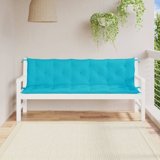 Garden Bench Cushions 2 pcs Turquoise Oxford Fabric