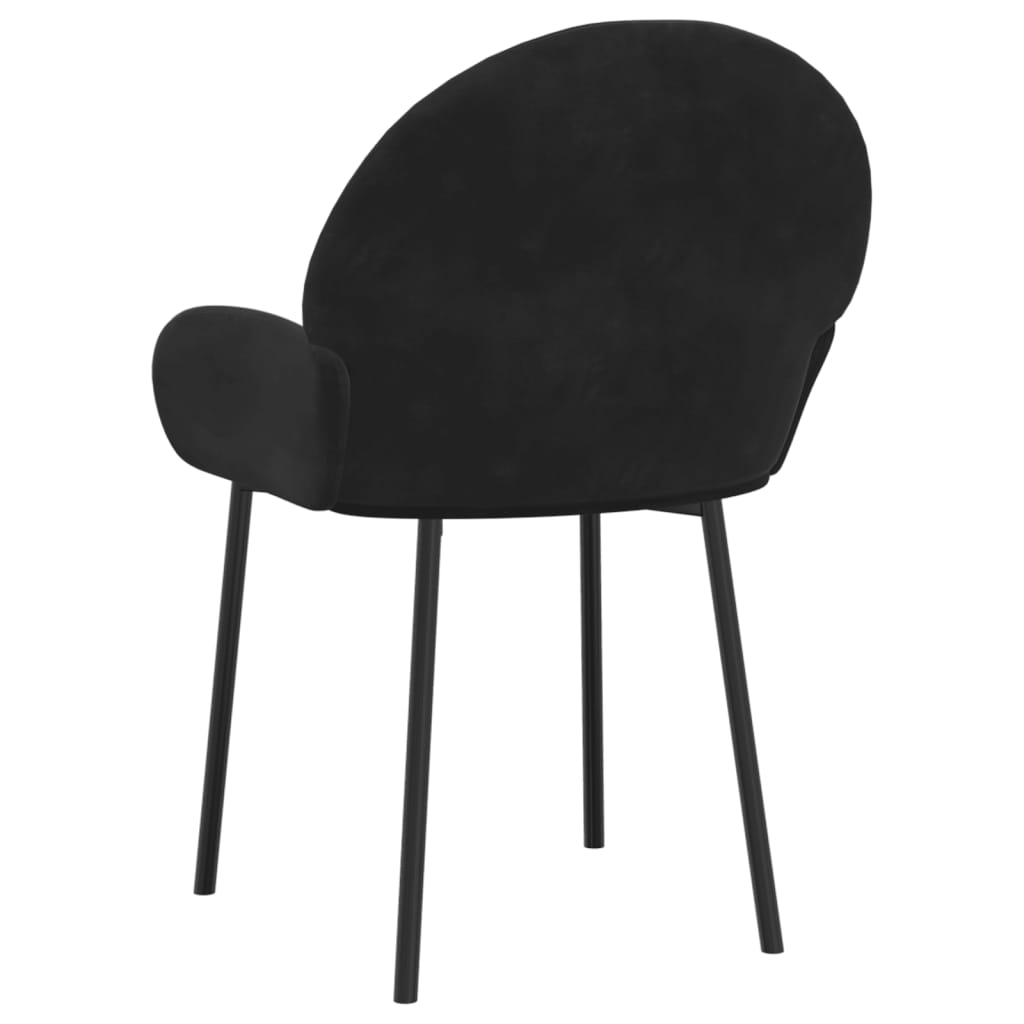 Dining Chairs 2 pcs Black Velvet