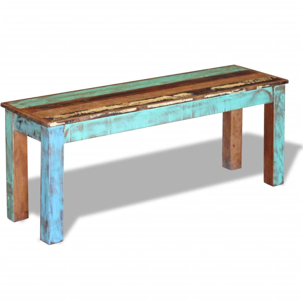 Bench Solid Reclaimed Wood 43.3"x13.8"x17.7"