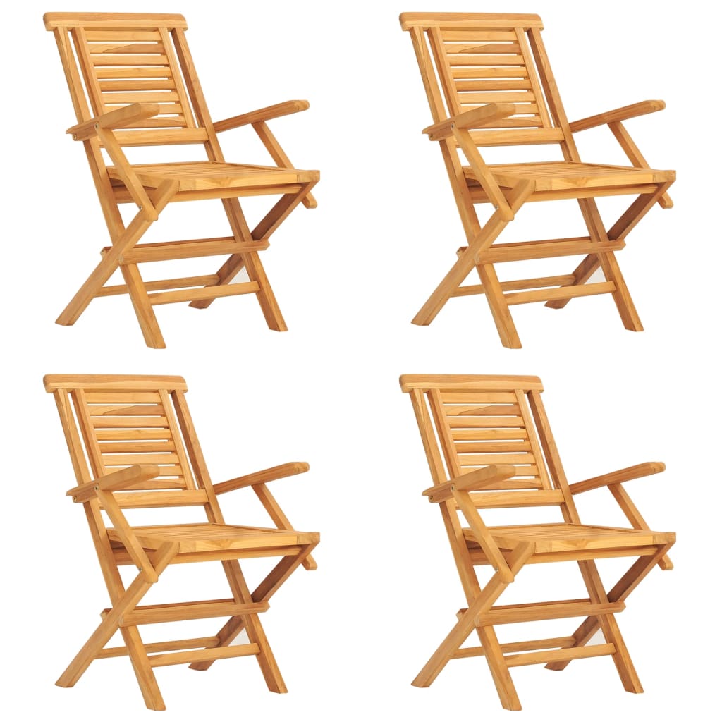 5 Piece Patio Dining Set Solid Wood Teak