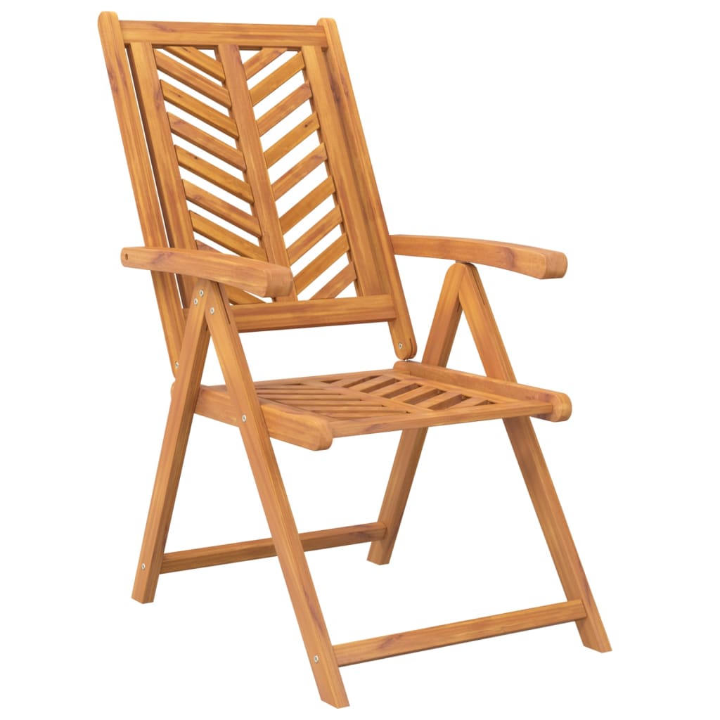 Reclining Patio Chairs 2 pcs Solid Wood Acacia