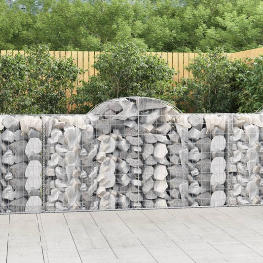 Arched Gabion Baskets 14 pcs 78.7"x19.7"x39.4"/47.2" Galvanized Iron