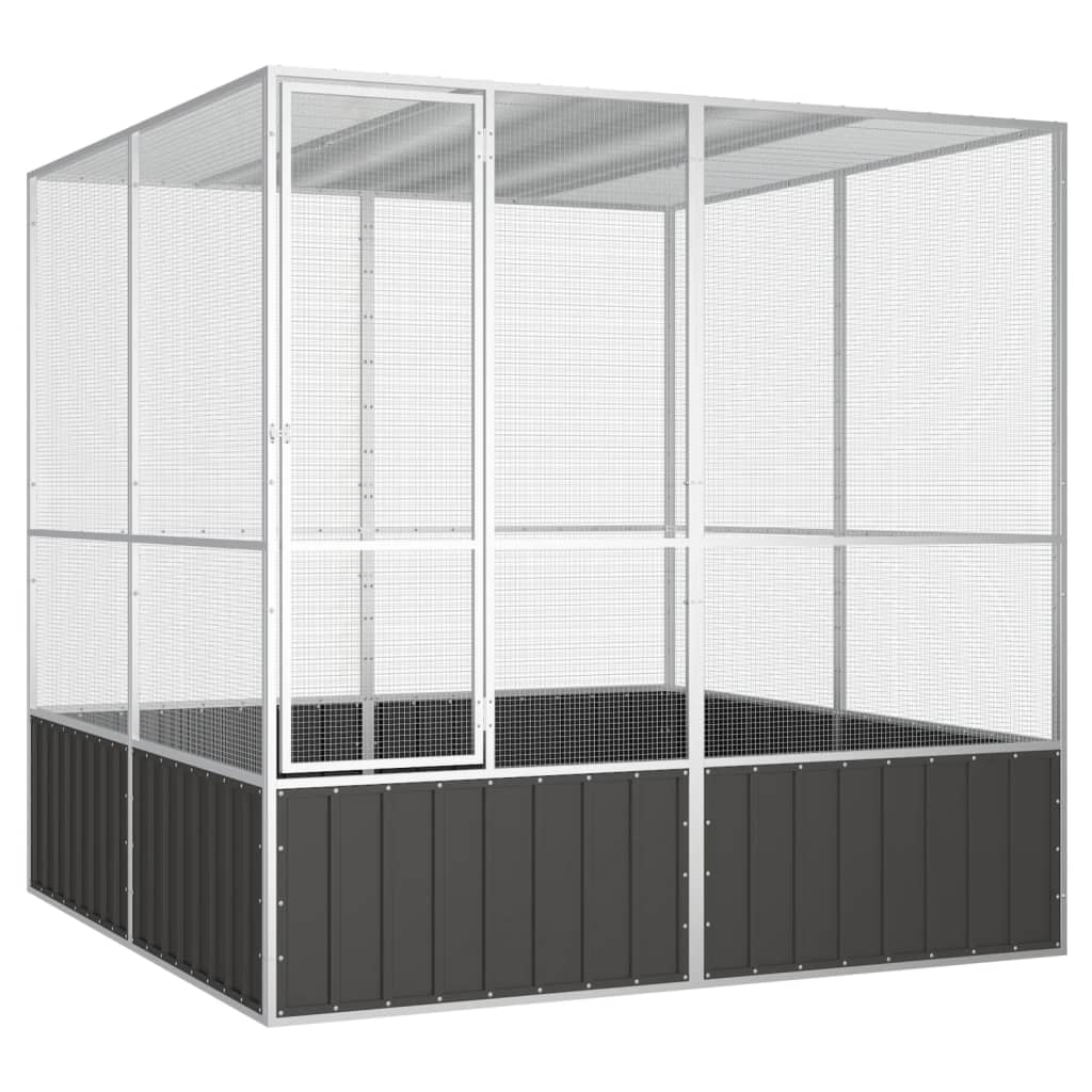 Bird Cage Gray 43.7"x42.1"x83.3" Galvanized Steel