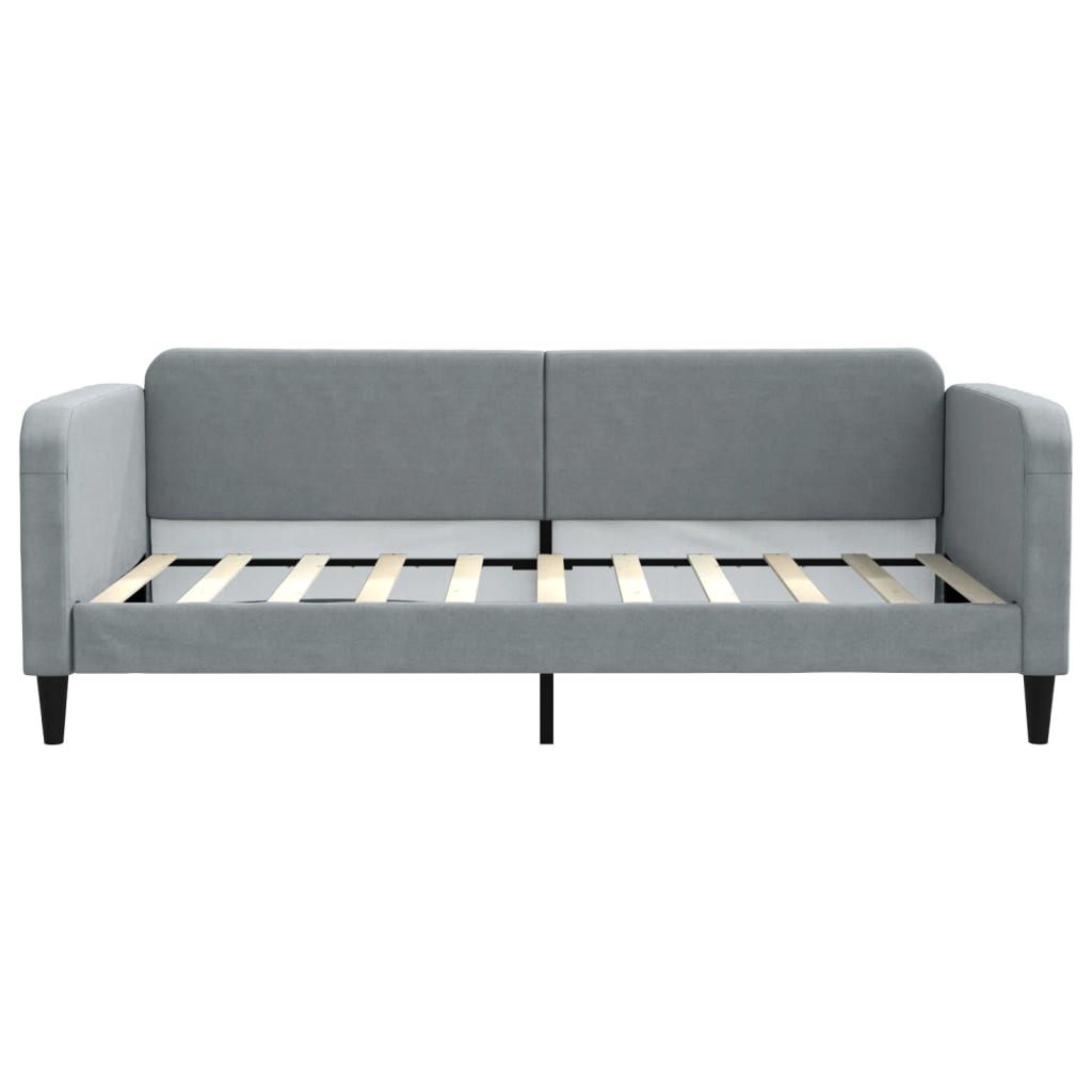 Daybed with Trundle without Mattress Light Gray 39.4"x74.8"