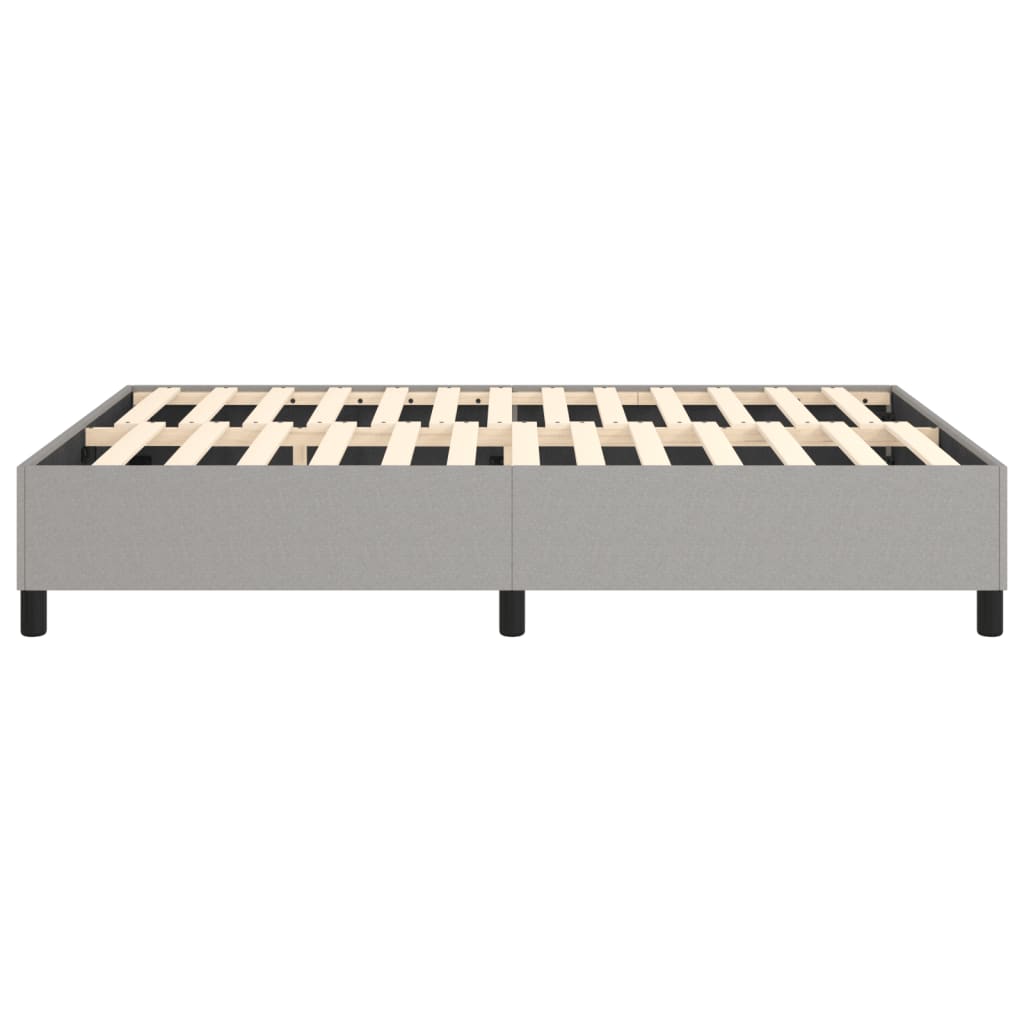 Bed Frame without Mattress Light Gray Queen Fabric (US Only)