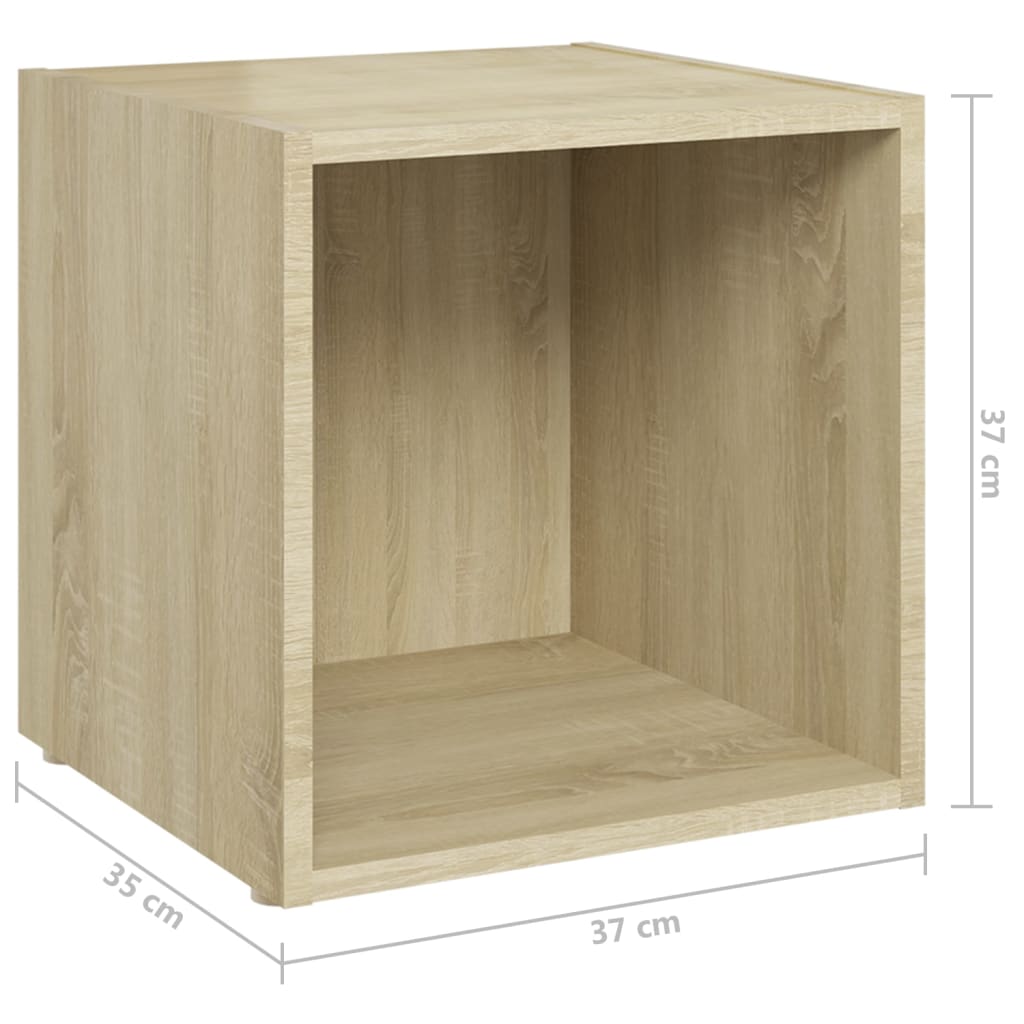 3 Piece TV Stand Set Sonoma Oak Engineered Wood