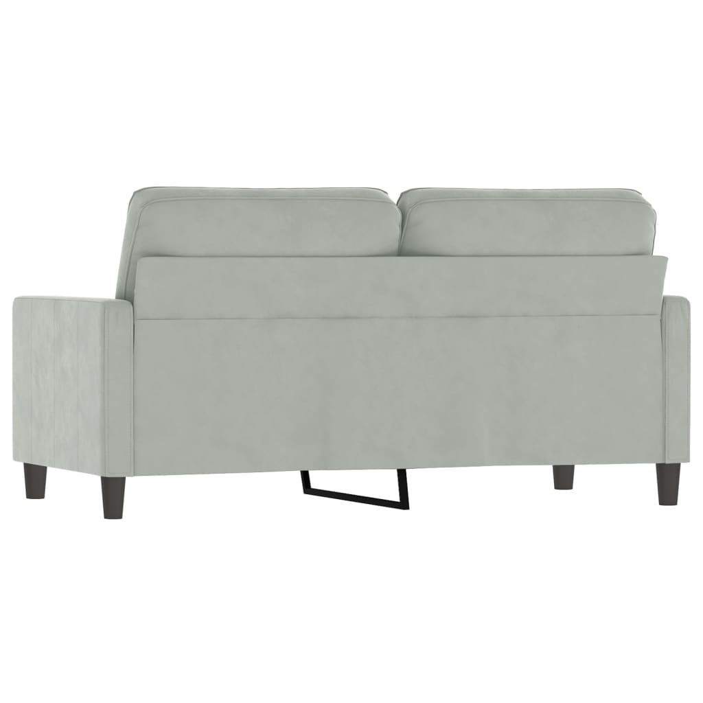 2-Seater Sofa Light Gray 55.1" Velvet