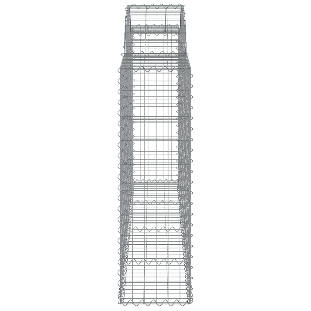 Arched Gabion Baskets 5 pcs 78.7"x11.8"x39.4"/47.2" Galvanized Iron