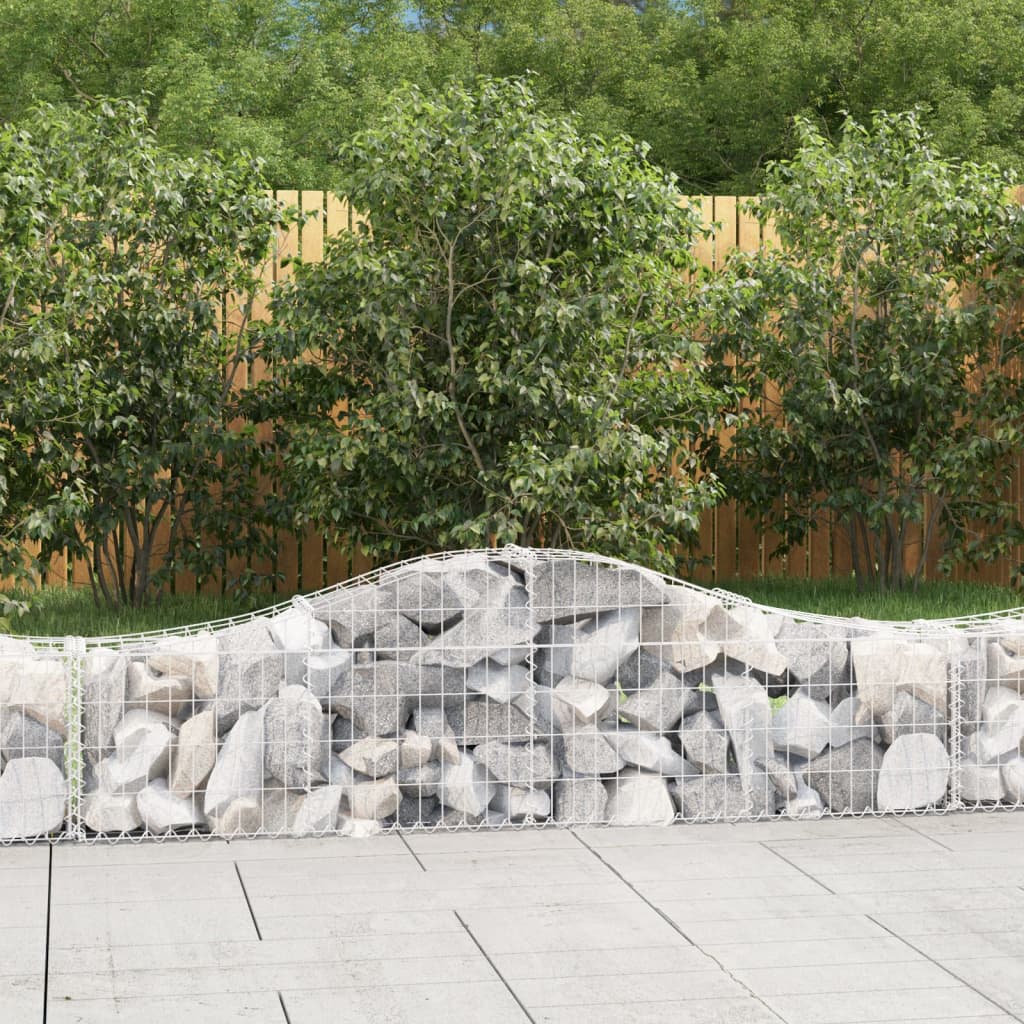 Arched Gabion Baskets 13 pcs 78.7"x11.8"x15.7"/23.6" Galvanized Iron