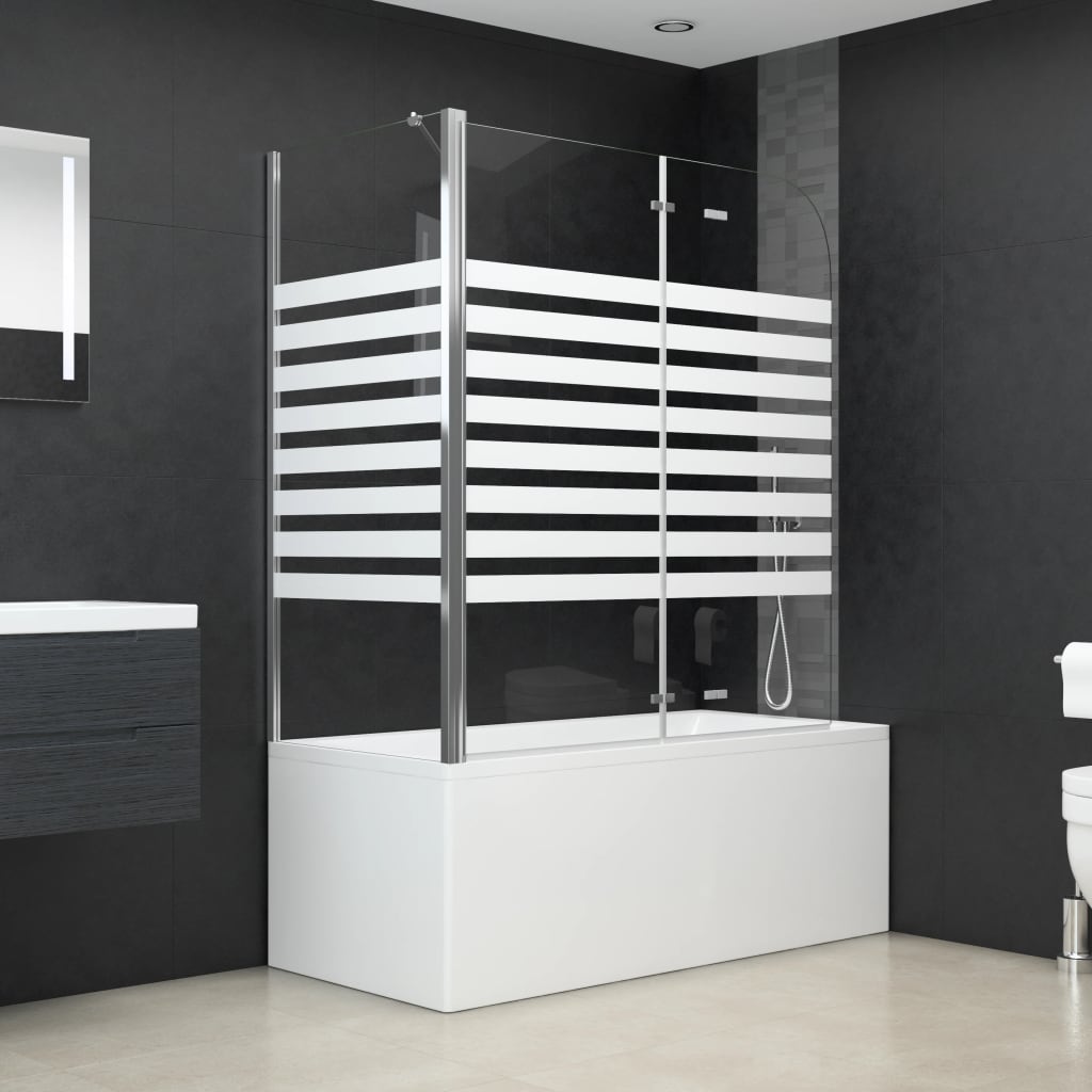 Bath Enclosure 47.2"x26.8"x51.2" Tempered Glass Stripe