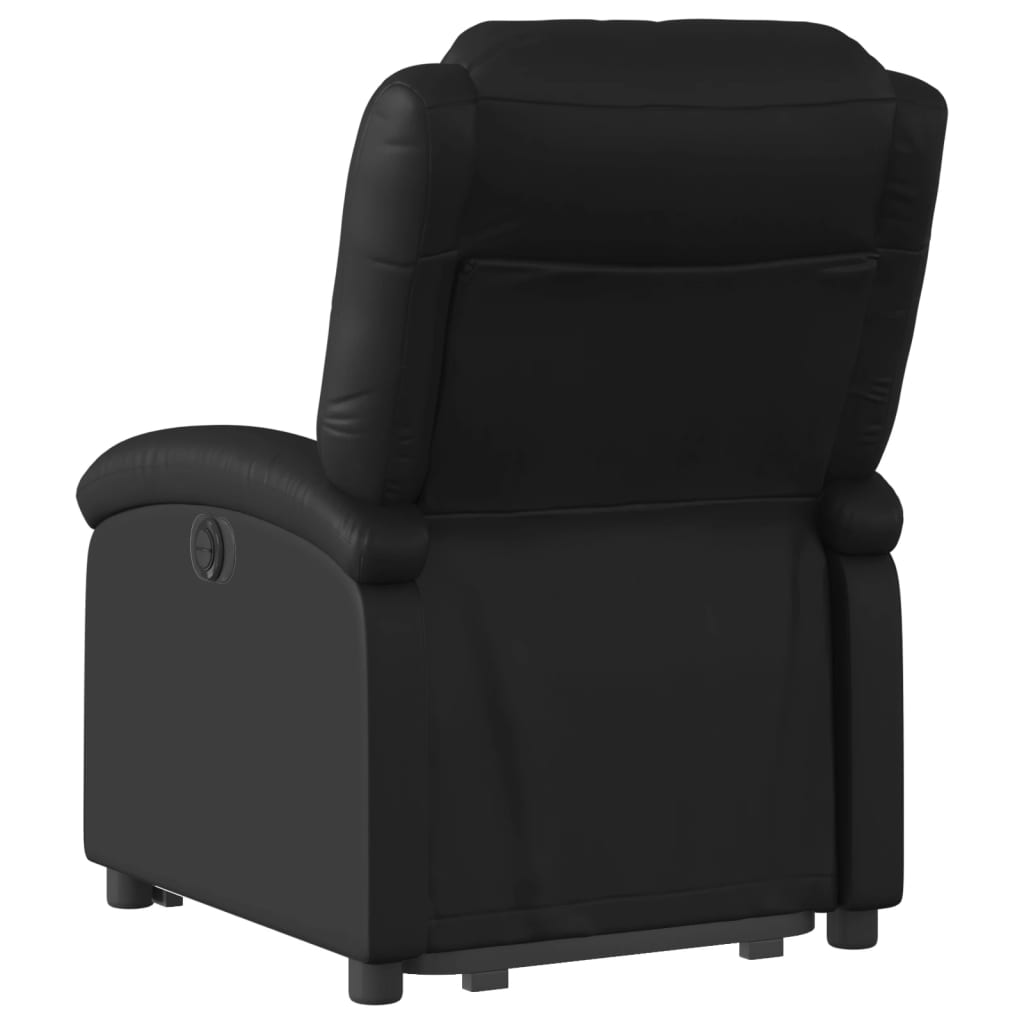 Stand up Recliner Chair Black Faux Leather