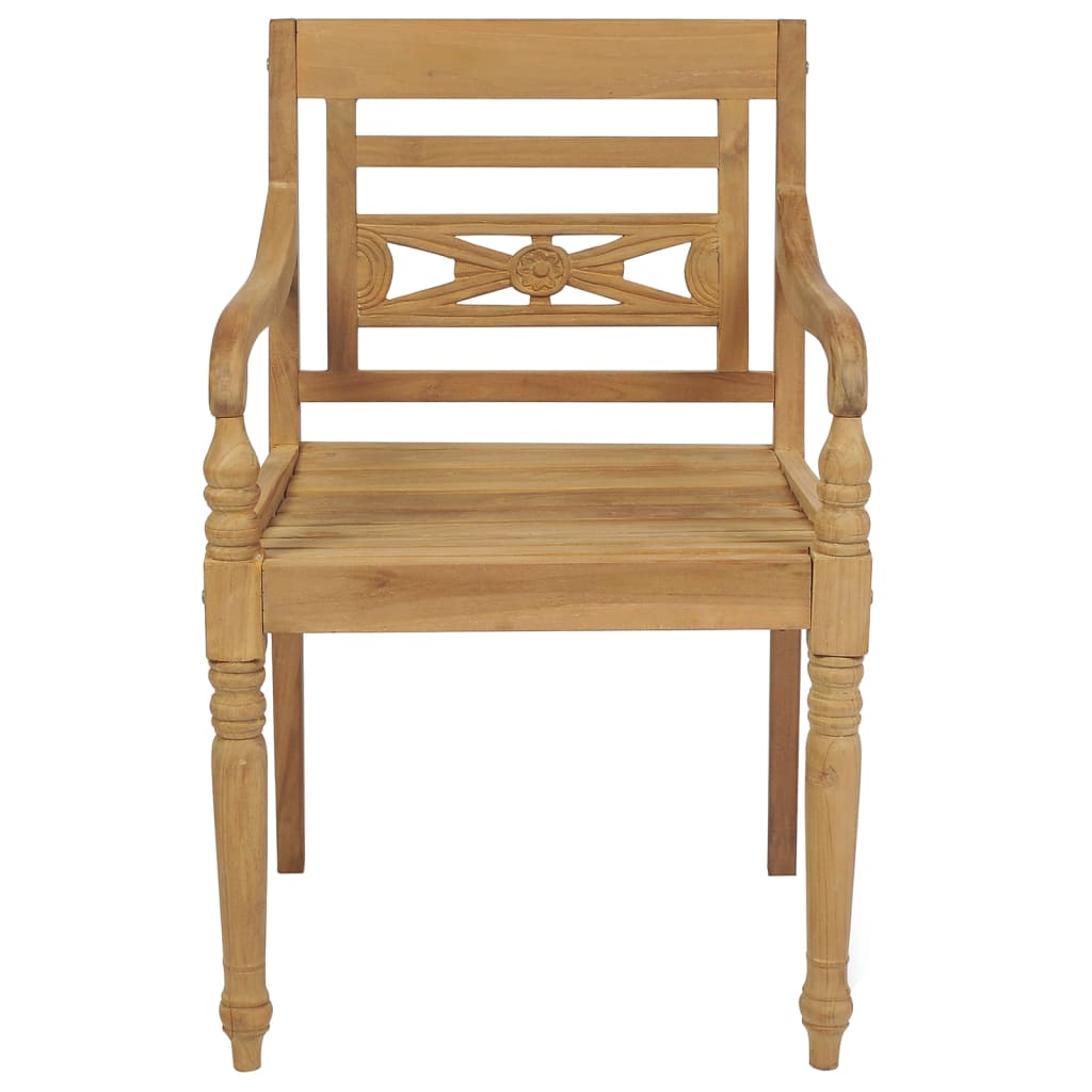 Batavia Chairs 6 pcs Solid Teak Wood