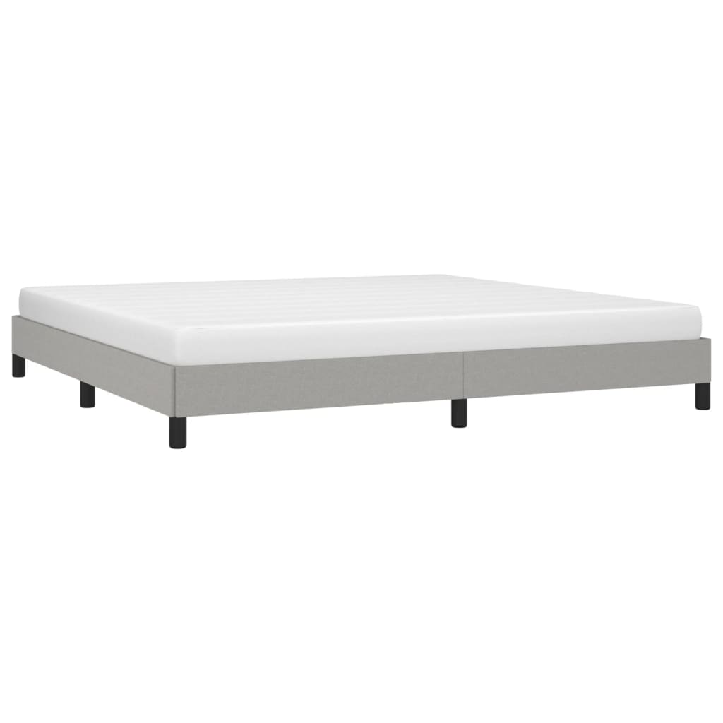 Bed Frame without Mattress Light Gray 76"x79.9" King Fabric