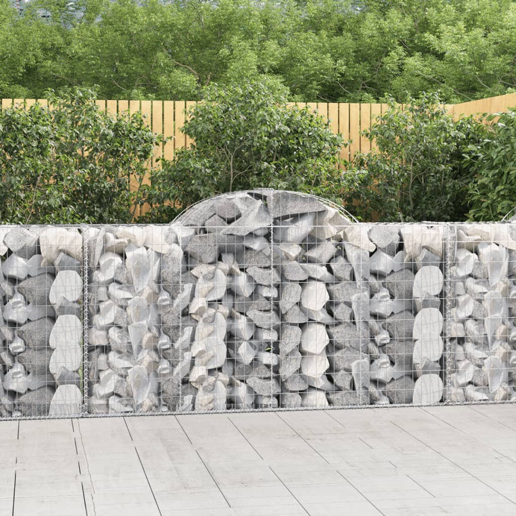 Arched Gabion Baskets 50 pcs 78.7"x19.7"x39.4"/47.2" Galvanized Iron