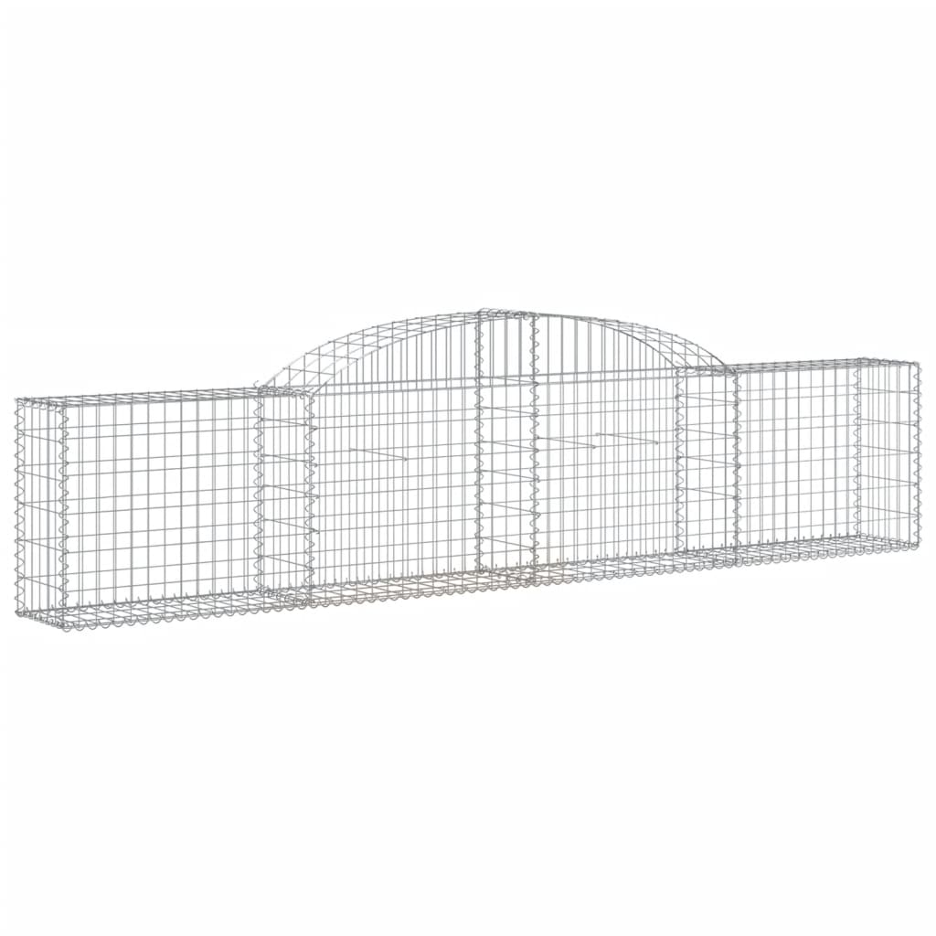 Arched Gabion Baskets 13 pcs 118.1"x11.8"x23.6"/31.5" Galvanized Iron