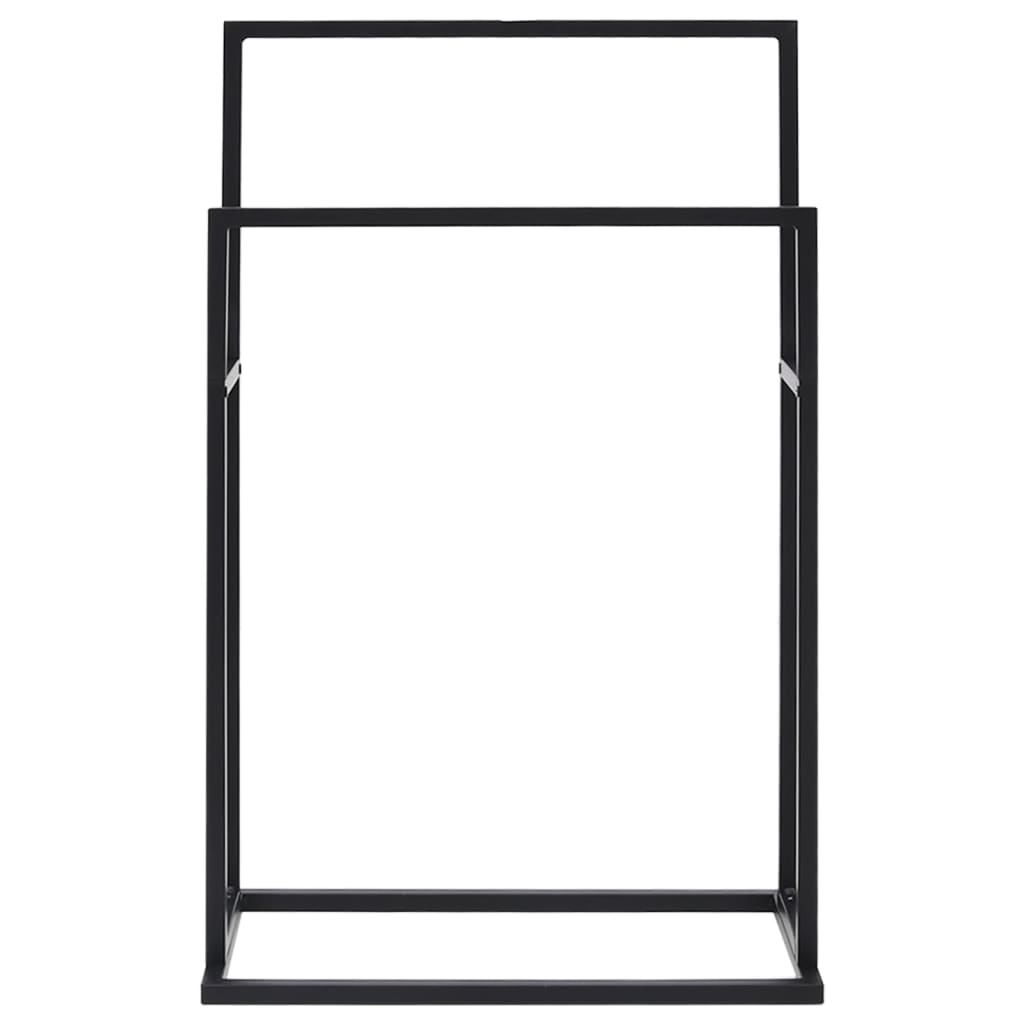 Freestanding Towel Rack Black 18.9"x9.4"x30.9" Iron