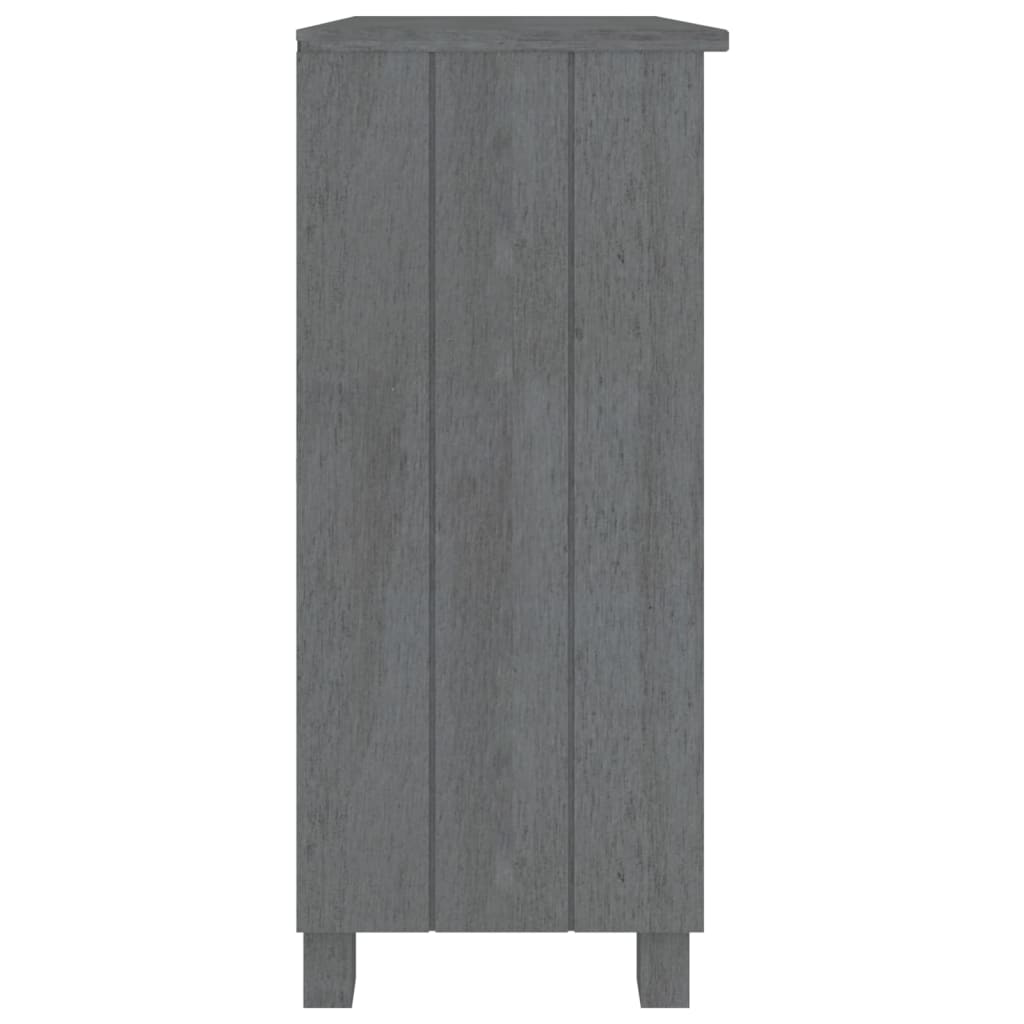 Sideboard HAMAR Dark Gray 33.5"x13.8"x31.5" Solid Wood Pine