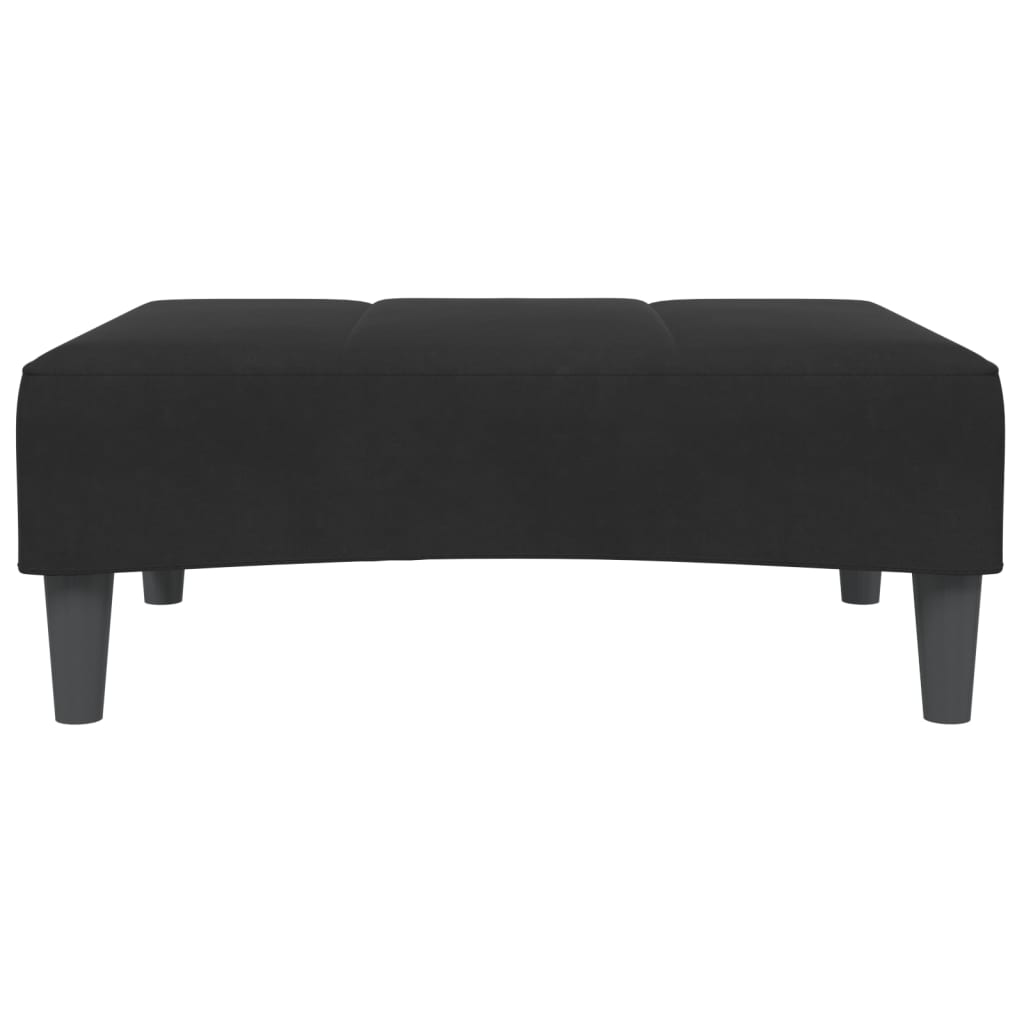 Footstool Black 30.3"x21.7"x12.2" Velvet