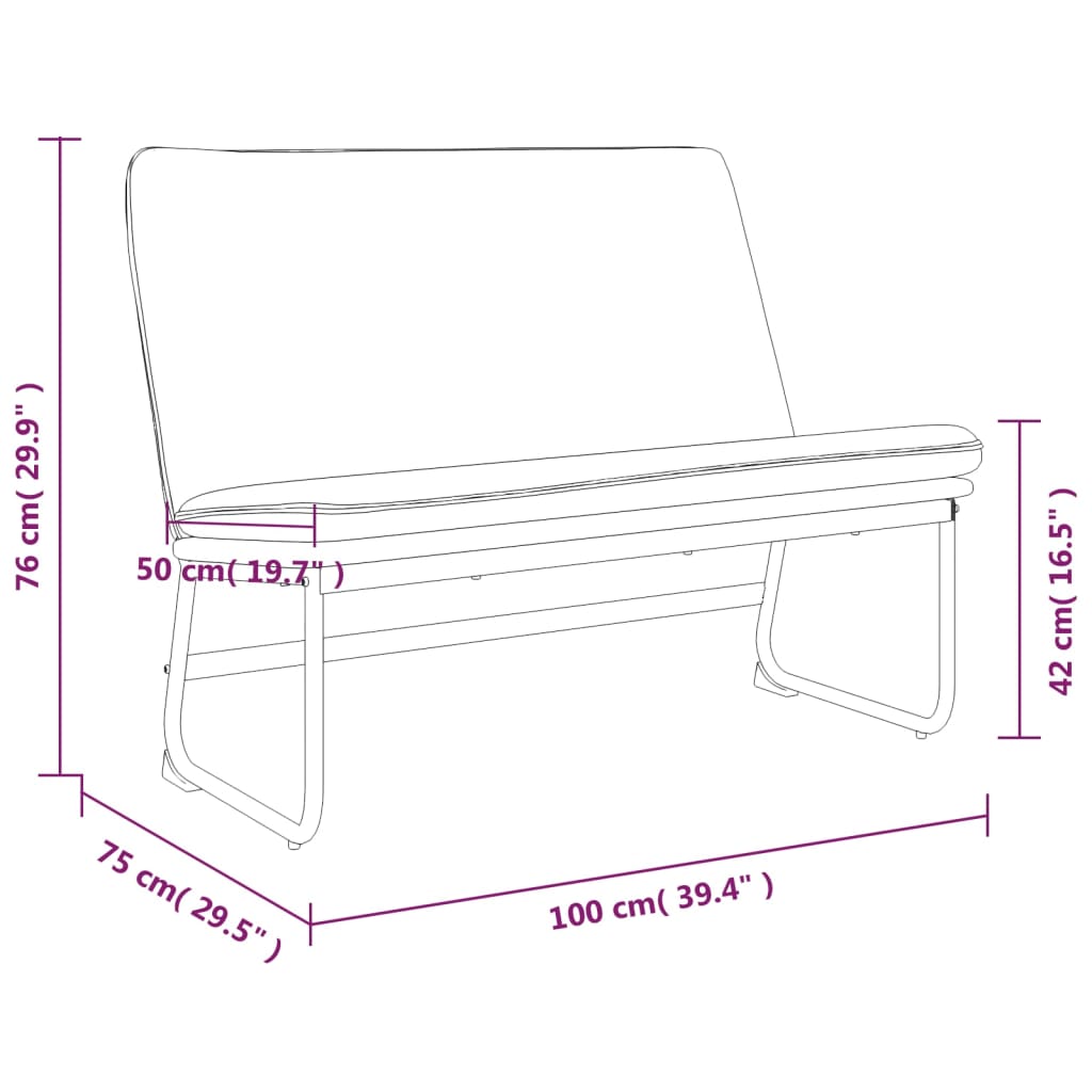 Bench Dark Gray 39.4"x29.5"x29.9" Fabric