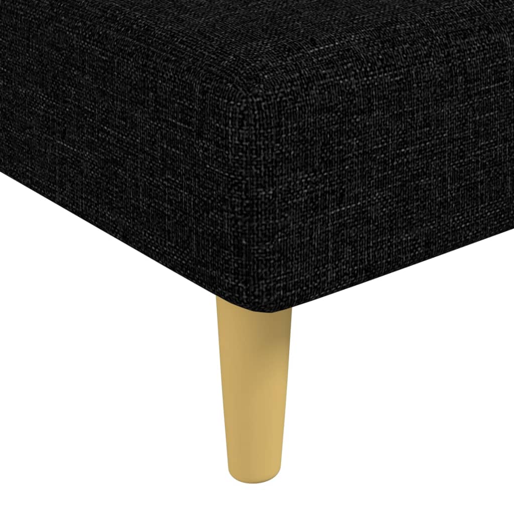 Chaise Longue Black Fabric