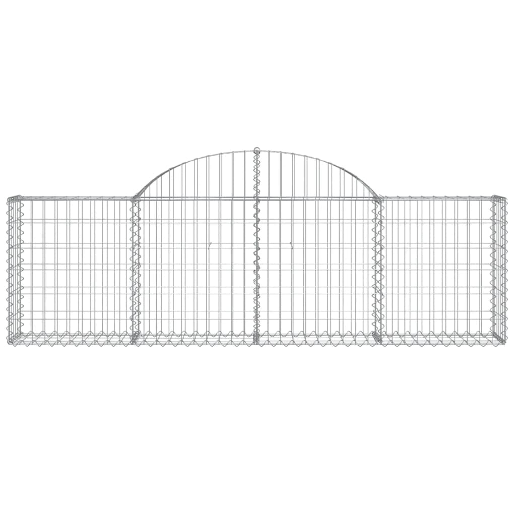 Arched Gabion Baskets 6 pcs 78.7"x11.8"x23.6"/31.5" Galvanized Iron