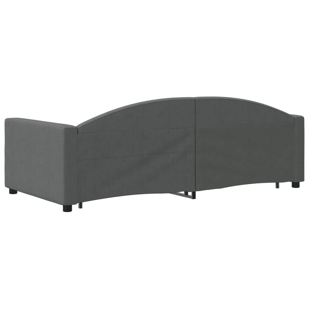 Daybed with Trundle without Mattress Dark Gray 39.4"x74.8"