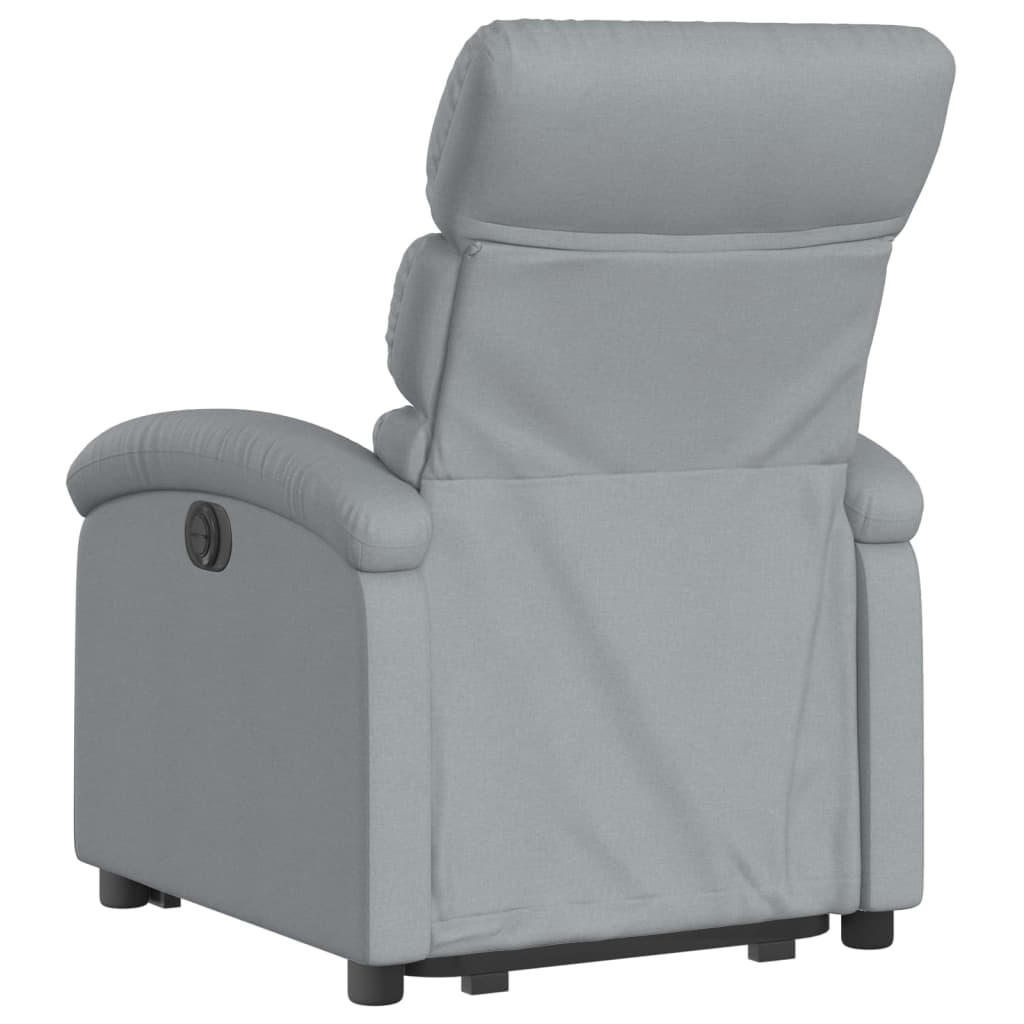 Stand up Recliner Chair Light Gray Fabric