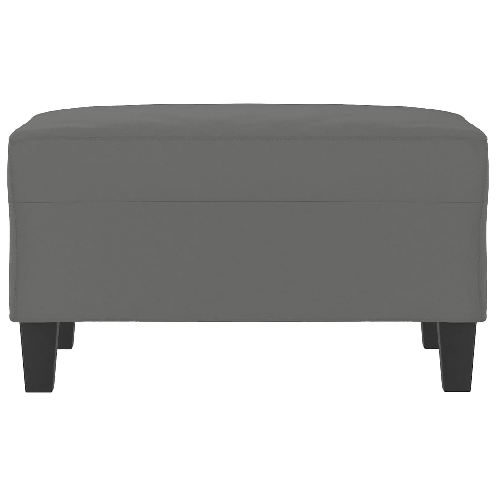 Footstool Dark Gray 27.6"x21.7"x16.1" Microfiber Fabric