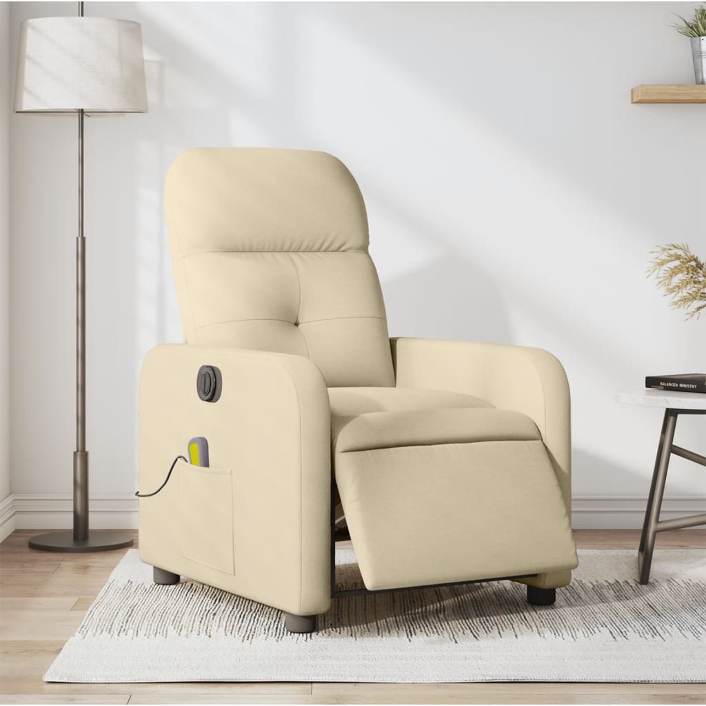 Electric Massage Recliner Chair Dark Gray Fabric