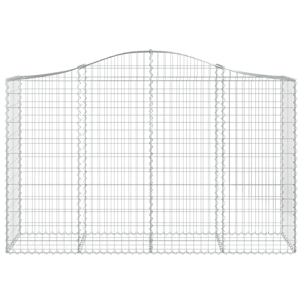 Arched Gabion Baskets 12 pcs 78.7"x19.7"x47.2"/55.1" Galvanized Iron