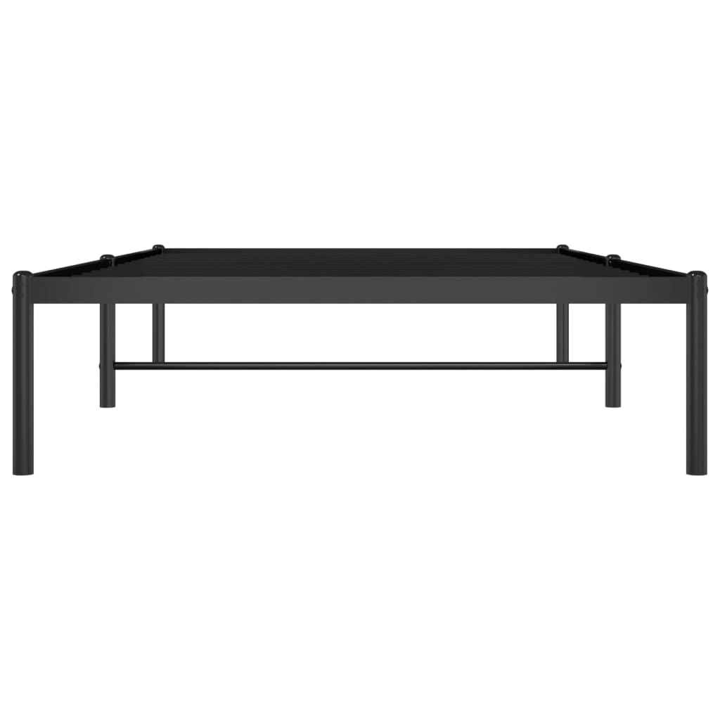 Metal Bed Frame without Mattress Black 39.4"x74.8"